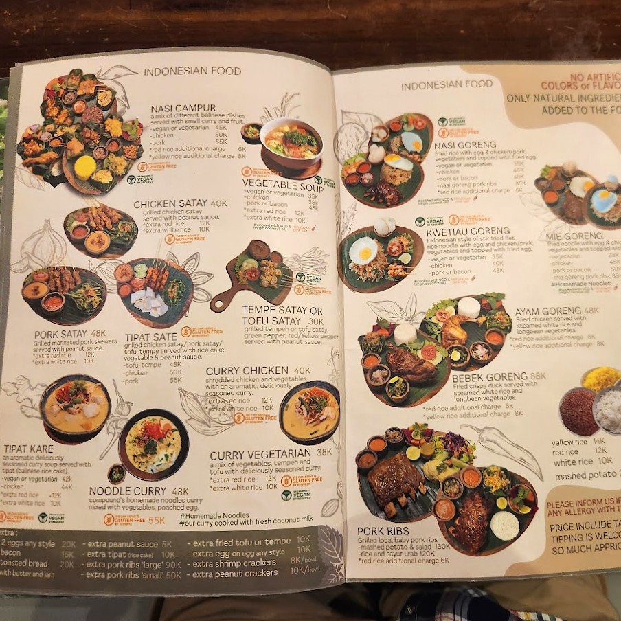 Compound Warungのメニュー