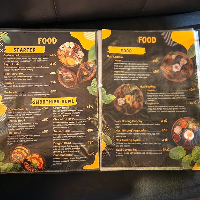 Kayunan Warung and Coffeeのメニュー