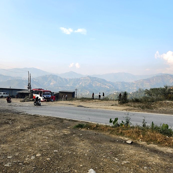 カトマンズ行きのバス道中の景色